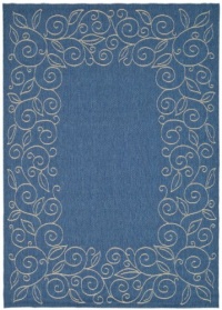 Area Rug 2x5 Rectangle Transitional Blue - Ivory Color - Safavieh Courtyard Rug from RugPal Area Rug 2x5 Rectangle Transitional Blue - Ivory Color - Safavieh Courtyard Rug from RugPal