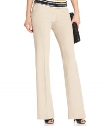 Calvin Klein's pants are rendered in a stylish bootcut silhouette to keep you looking tip-top on the clock and off. Calvin Klein's pants are rendered in a stylish bootcut silhouette to keep you looking tip-top on the clock and off.