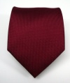 100% Silk Woven Solid Textured Burgundy Tie