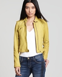 A buttery-soft Current/Elliott leather jacket puts a new spin on the moto-inspired trend for endlessly cool days and nights. A buttery-soft Current/Elliott leather jacket puts a new spin on the moto-inspired trend for endlessly cool days and nights.