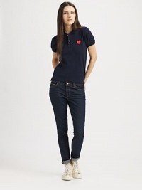 EXCLUSIVELY AT SAKS. An ultra-soft collared tee made of pure cotton, featuring a signature heart logo emblem. Shirt collarDouble button frontShort sleevesRibbed trim at the collar and cuffsCottonHand washImportedModel shown is 5'9 (176cm) wearing US size Small. EXCLUSIVELY AT SAKS. An ultra-soft collared tee made of pure cotton, featuring a signature heart logo emblem. Shirt collarDouble button frontShort sleevesRibbed trim at the collar and cuffsCottonHand washImportedModel shown is 5'9 (176cm) wearing US size Small.