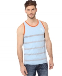 Sit back and relax. You'll be primed for low-key cool in this comfortable striped tank from Buffalo David Bitton. Sit back and relax. You'll be primed for low-key cool in this comfortable striped tank from Buffalo David Bitton.