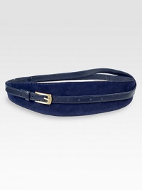 Add instant polish to any ensemble with this refined suede style.Width, about 3Imported Add instant polish to any ensemble with this refined suede style.Width, about 3Imported
