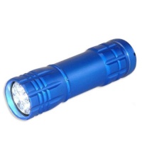 Neiko Super-Bright 9 LED Heavy-Duty Compact Aluminum Flashlight - Cool Blue Color Neiko Super-Bright 9 LED Heavy-Duty Compact Aluminum Flashlight - Cool Blue Color