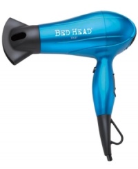 Get hair dry fast with shinier, healthier looking results with the 1000W Mini Hair Dryer from Bed Head. Features tourmaline ceramic technology and a cold shot button that releases cool air to set your style of the day. Get hair dry fast with shinier, healthier looking results with the 1000W Mini Hair Dryer from Bed Head. Features tourmaline ceramic technology and a cold shot button that releases cool air to set your style of the day.