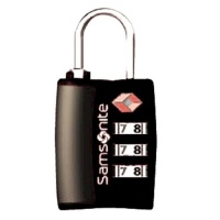 Samsonite Luggage 3 Dial Travel Sentry Combo Lock, Black, One Size Samsonite Luggage 3 Dial Travel Sentry Combo Lock, Black, One Size
