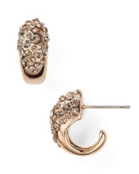 If small, Alexis Bittar's Swarovski crystal-encrusted hoops have a rebellious side. With an all-black palette this pair will lend a downtown edge. If small, Alexis Bittar's Swarovski crystal-encrusted hoops have a rebellious side. With an all-black palette this pair will lend a downtown edge.