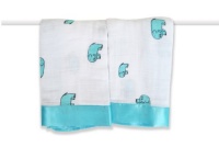 aden + anais 2 Pack Cotton Muslin Issie Security Blankets, Declan Elephant aden + anais 2 Pack Cotton Muslin Issie Security Blankets, Declan Elephant