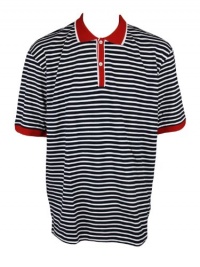 Codice mens striped pique short sleeve polo shirt