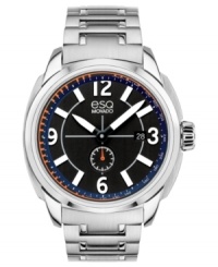 A classic steel chronograph with sporty accents from esQ Movado's Excel watch collection. A classic steel chronograph with sporty accents from esQ Movado's Excel watch collection.