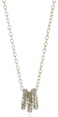 gorjana Rope Sterling Silver Three-Ring Necklace gorjana Rope Sterling Silver Three-Ring Necklace