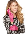 Give your gadget a glam over and keep connected when the chill sets in with this tech-friendly gift set from Juicy Couture. Sparkling iPhone case and matching lightweight tech touch gloves allow you to dial, text and access your favorite apps without getting frosty fingers.