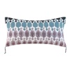 Echo Tribal Blocks Cotton Sateen Oblong Pillow, 10 by 20-Inch, Multicolored