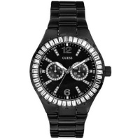 GUESS? Women's 13553L Stainless Steel Crystal Accented Watch