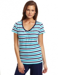 Nautica Sleepwear Women's Dune Stripe Tee