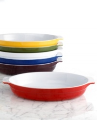 From casseroles to side dishes, this classic piece simplifies the cooking process. This incredibly crafted dish is made from burgundy clay, an exceptional heat conductor that moves effortlessly & elegantly from prep to presentation. A cream-colored interior and rich, painted exterior infuses every meal with French sophistication. 10-year warranty. From casseroles to side dishes, this classic piece simplifies the cooking process. This incredibly crafted dish is made from burgundy clay, an exceptional heat conductor that moves effortlessly & elegantly from prep to presentation. A cream-colored interior and rich, painted exterior infuses every meal with French sophistication. 10-year warranty.