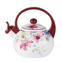 A delicate array of watercolor-style florals in a soft, warm palette decorates this durable assortment of accessories from Villeroy & Boch. A delicate array of watercolor-style florals in a soft, warm palette decorates this durable assortment of accessories from Villeroy & Boch.