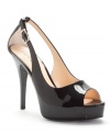 Play peekaboo with the Hondo Pumps from Guess and their cute cutout detail, flirty peep toe and sassy stiletto heel.