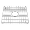 InterDesign Sink Grid with Hole, Polished Stainless Steel, 12.75x11 inches