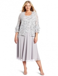 Jessica Howard Women's Plus-Size 2 Piece Flutter Sleeve Jacket Dress Jessica Howard Women's Plus-Size 2 Piece Flutter Sleeve Jacket Dress