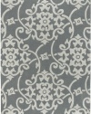 Area Rug 3x5 Rectangle Transitional Silver Gray Color - Surya Cosmopolitan Rug from RugPal