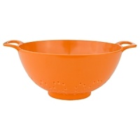 This 6-inch wide colander from Zak Designs Inc. features easy grip handles for rinsing and draining and a stable raised bottom. It is made of melamine and is resistant to acids, alkali, and stains. Dishwasher-safe. This 6-inch wide colander from Zak Designs Inc. features easy grip handles for rinsing and draining and a stable raised bottom. It is made of melamine and is resistant to acids, alkali, and stains. Dishwasher-safe.