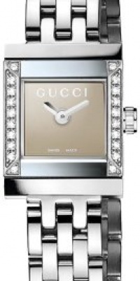 Gucci Women's YA128508 G-Frame Square Steel Bracelet Diamond Case Watch Gucci Women's YA128508 G-Frame Square Steel Bracelet Diamond Case Watch