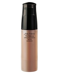 Shiseido The Makeup Lifting Foundation SPF 16. A moisture-rich cream foundation that provides flawless full coverage and a lasting, lustrous finish while promoting elasticity to give skin a visibly lifted look. Will minimize the appearance of lines and wrinkles. Lusterlift Micropowder creates a beautiful, lustrous finish. Anti-Wrinkle Complex minimizes the appearance of fine lines, uneven skin tone, and pores. Increases resilience with continued use. Recommended for normal to very dry skin. Shiseido The Makeup Lifting Foundation SPF 16. A moisture-rich cream foundation that provides flawless full coverage and a lasting, lustrous finish while promoting elasticity to give skin a visibly lifted look. Will minimize the appearance of lines and wrinkles. Lusterlift Micropowder creates a beautiful, lustrous finish. Anti-Wrinkle Complex minimizes the appearance of fine lines, uneven skin tone, and pores. Increases resilience with continued use. Recommended for normal to very dry skin.