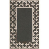 Liora Manne Spello Chain Border Midnight Outdoor Rug 8'3 x 11'6