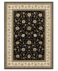 A crisp, modern rendering of traditional Turkish rug designs, the Samira area rug from Loloi boasts rich tones of ivory and black that offer a regal air to any space. Crafted in Turkey of ultra-durable and easy-to-clean polypropylene. A crisp, modern rendering of traditional Turkish rug designs, the Samira area rug from Loloi boasts rich tones of ivory and black that offer a regal air to any space. Crafted in Turkey of ultra-durable and easy-to-clean polypropylene.