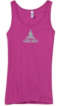 LOTUS POSE Yoga Women's Rachel Sheer Rib Longer Length Tank Top - Berry Color LOTUS POSE Yoga Women's Rachel Sheer Rib Longer Length Tank Top - Berry Color