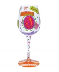 Confetti, streamers and words starting with your initial of choice make Lolita's hand-painted Love My Letter J wine glass a must for Jennifer, Jamie and Jordan. With a signature drink recipe on its base. Confetti, streamers and words starting with your initial of choice make Lolita's hand-painted Love My Letter J wine glass a must for Jennifer, Jamie and Jordan. With a signature drink recipe on its base.