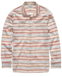 Let a little color into your life with this cool striped shirt from Lucky Brand Jeans. Let a little color into your life with this cool striped shirt from Lucky Brand Jeans.