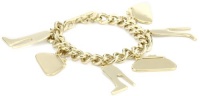 Nine West Gold-Tone Plated Shoe and Handbag Charm Bracelet Nine West Gold-Tone Plated Shoe and Handbag Charm Bracelet
