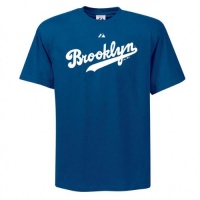 Majestic Brooklyn Dodgers Royal Blue Cooperstown Official Logo T-shirt Majestic Brooklyn Dodgers Royal Blue Cooperstown Official Logo T-shirt