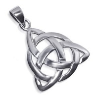 Sterling Silver 25mm Triquetra Celtic Endless Knot Pendant Charm Sterling Silver 25mm Triquetra Celtic Endless Knot Pendant Charm