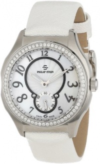 Philip Stein Women's 15D-FGRMOP-PPW Prestige Diamond Bezel White Pashmina Pearl Strap Watch Philip Stein Women's 15D-FGRMOP-PPW Prestige Diamond Bezel White Pashmina Pearl Strap Watch