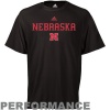 NCAA adidas Nebraska Cornhuskers Sideline ClimaLITE Performance T-Shirt - Black