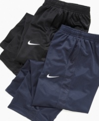 An essential for your aspiring athlete, these performance training pants from Nike are guaranteed to enhance his sporty style. An essential for your aspiring athlete, these performance training pants from Nike are guaranteed to enhance his sporty style.