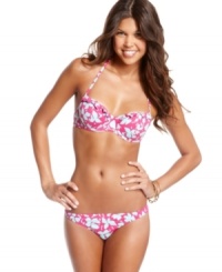 Bump it up in Raisins' underwire bikini top. The push-up effect is heightened by flirty ruffles and a hot tropical-inspired print! Bump it up in Raisins' underwire bikini top. The push-up effect is heightened by flirty ruffles and a hot tropical-inspired print!