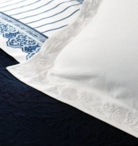 Ralph Lauren Palm Harbor Embroidered Standard Sham White Ralph Lauren Palm Harbor Embroidered Standard Sham White
