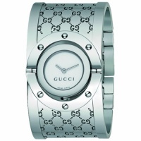 Gucci Women's YA112413 Twirl Medium Steel Bangle White Dial Watch Gucci Women's YA112413 Twirl Medium Steel Bangle White Dial Watch