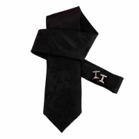 Black Mens Silk Tie Black Patterned Woven Microfiber Tie Cufflinks Tie Set Mens Tie Set DAB1016 Black Mens Silk Tie Black Patterned Woven Microfiber Tie Cufflinks Tie Set Mens Tie Set DAB1016