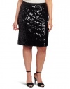 Calvin Klein Women's Plus-Size Sequin Pencil Skirt