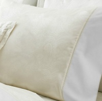 Lauren Suite by Ralph Lauren Lauren Cream Paisley Pieced Cuff KING Set of 2 Pillowcases Lauren Suite by Ralph Lauren Lauren Cream Paisley Pieced Cuff KING Set of 2 Pillowcases