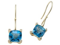 Genuine Blue Topaz Earrings by Effy Collection® in 14 kt Yellow Gold Genuine Blue Topaz Earrings by Effy Collection® in 14 kt Yellow Gold
