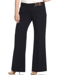MICHAEL Michael Kors' wide leg plus size pants are must-haves for sophisticated day-to-play style. MICHAEL Michael Kors' wide leg plus size pants are must-haves for sophisticated day-to-play style.