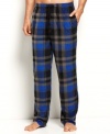 Cozy up when you're dressing down, these Perry Ellis PJ pants are classic and comfortable.