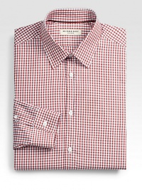 A bold check design lends contemporary appeal to a classic dress wardrobe staple, shaped in crisp, cool cotton.Button-frontPoint collarCottonMachine washMade in Italy A bold check design lends contemporary appeal to a classic dress wardrobe staple, shaped in crisp, cool cotton.Button-frontPoint collarCottonMachine washMade in Italy