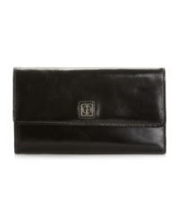 A sleek wallet to hold your checkbook and more, by Giani Bernini. A sleek wallet to hold your checkbook and more, by Giani Bernini.